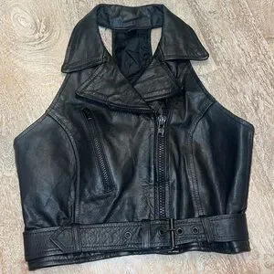 Motorcycle Gear Womens Leather Biker Halter Tops Dolls Kill Tops